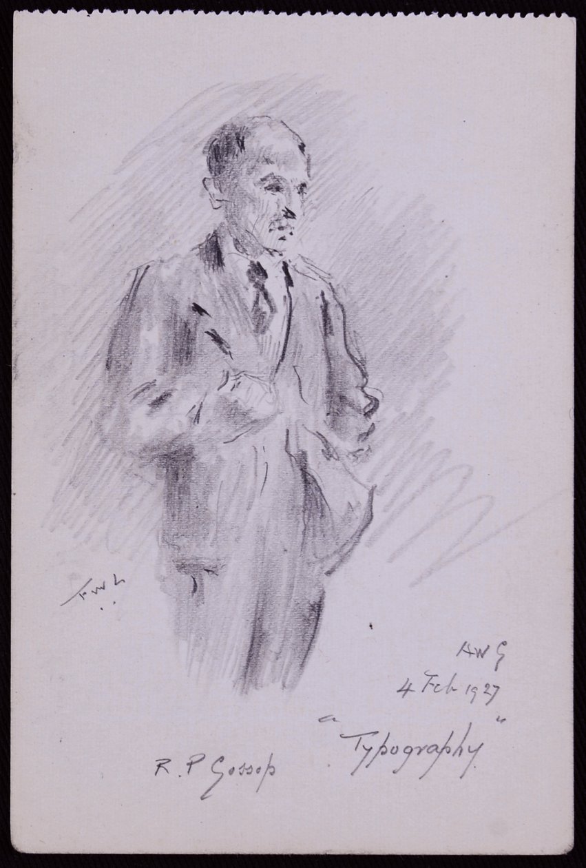 Ritratto di R Percy Gossop da Francis Wilfred Lawson