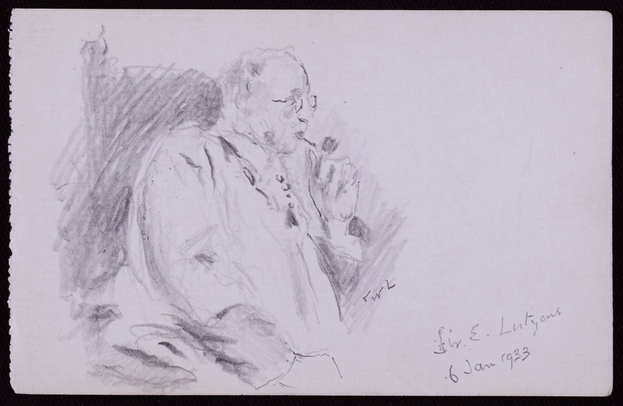 Ritratto di Sir Edwin Lutyens da Francis Wilfred Lawson
