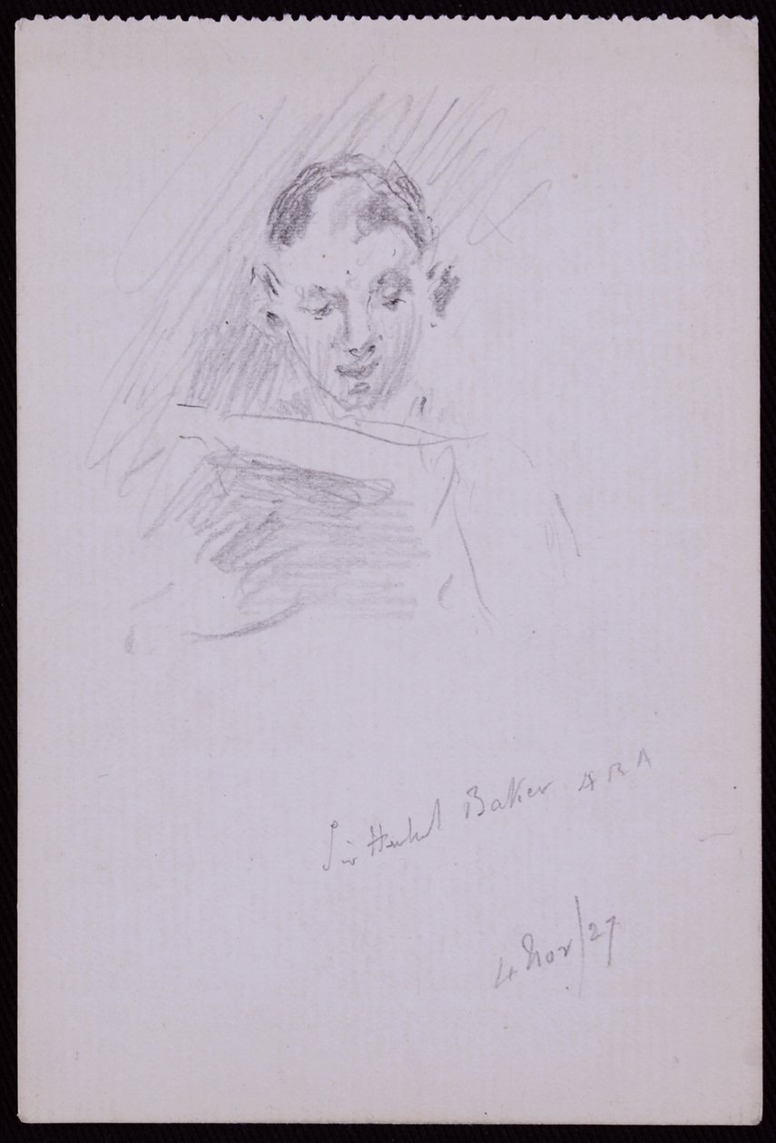Ritratto di Sir Herbert ARA Baker da Francis Wilfred Lawson