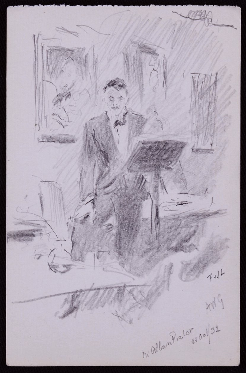 Ritratto di W Allan Pictor da Francis Wilfred Lawson
