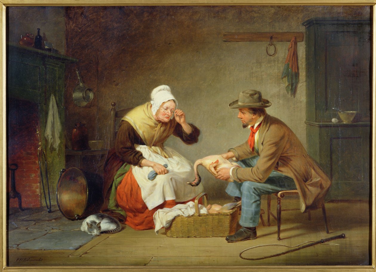 Contrattazione (Il tacchino di Natale) c.1858 da Francis William Edmonds