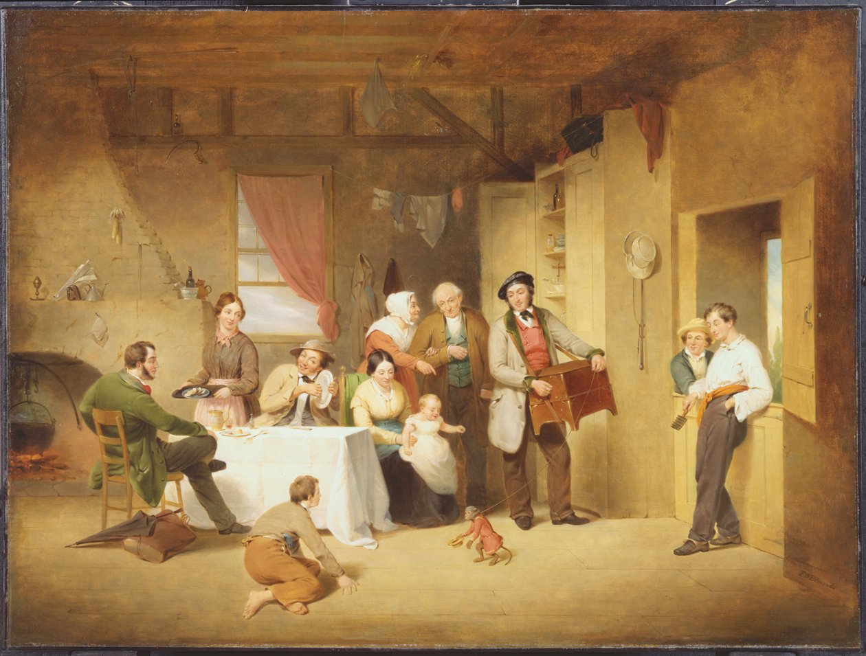 Il suonatore di organetto (il musicista girovago) da Francis William Edmonds