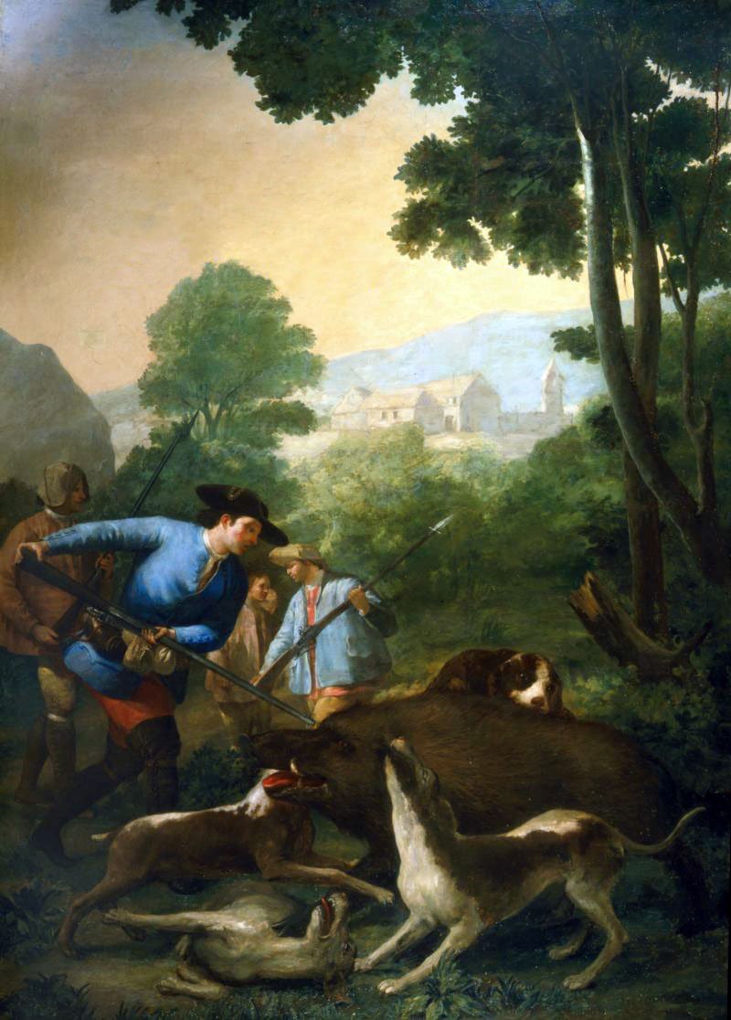 La caccia al cinghiale da Francisco de Goya