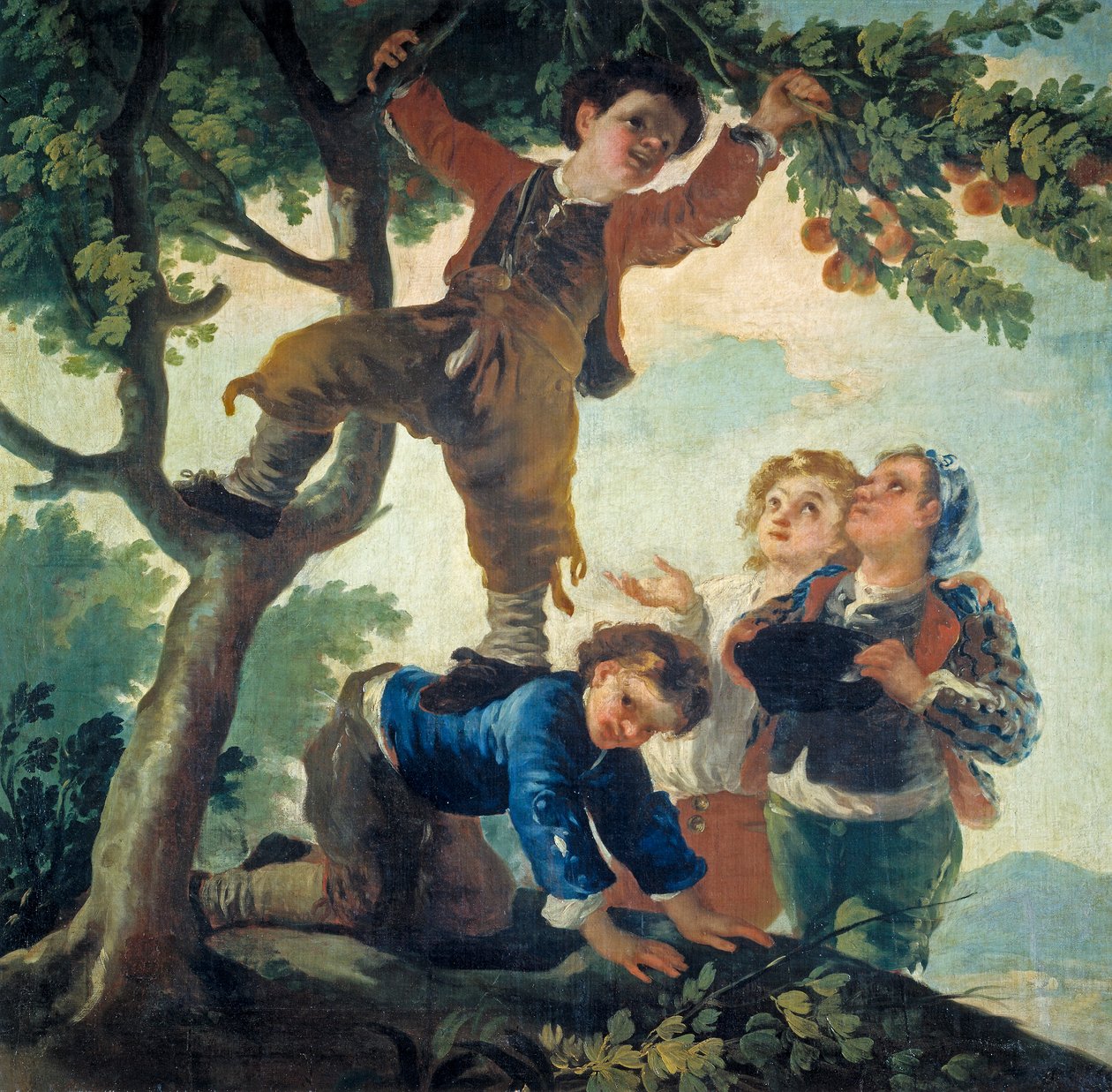 Ragazzi che raccolgono frutta da Francisco de Goya