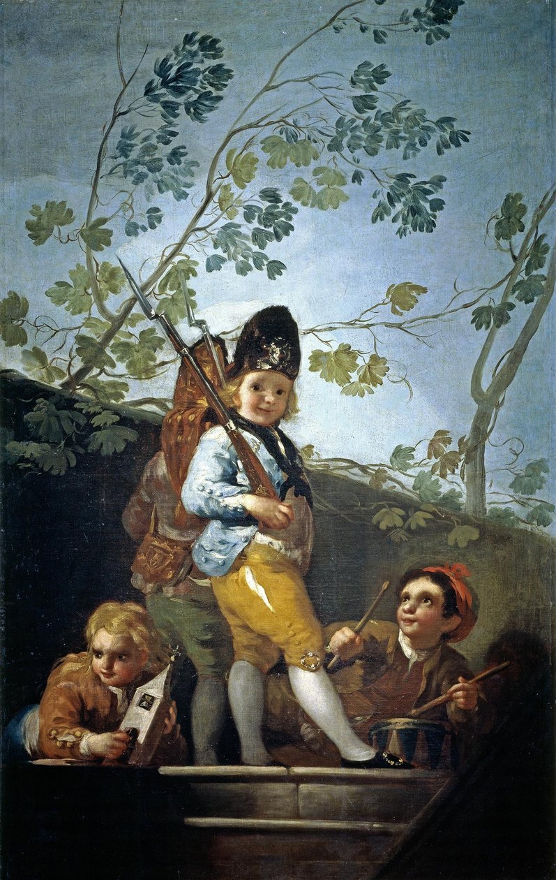 Ragazzi che giocano a soldati da Francisco de Goya