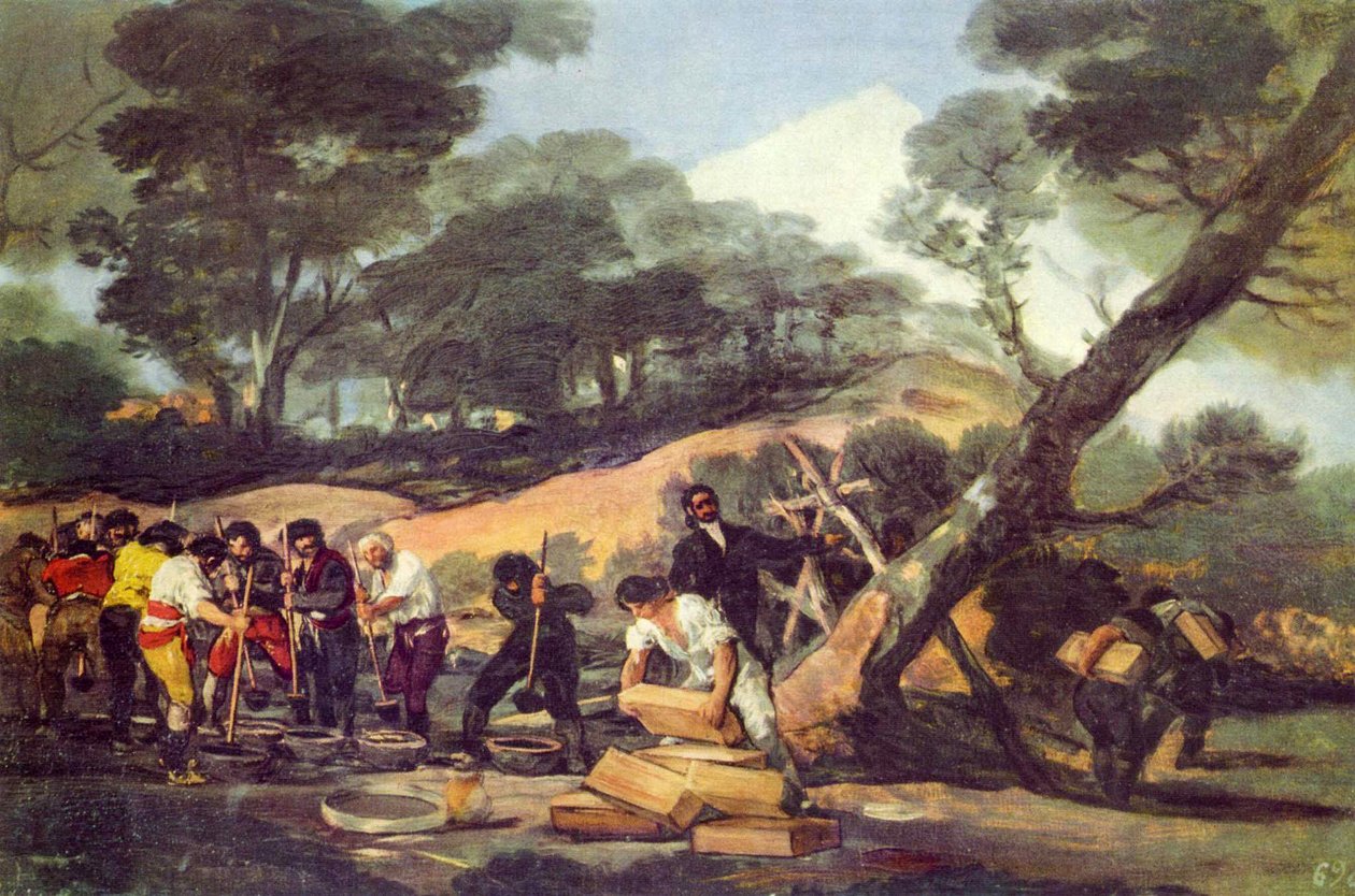 Produzione di polvere nella Sierra de Tardienta da Francisco de Goya