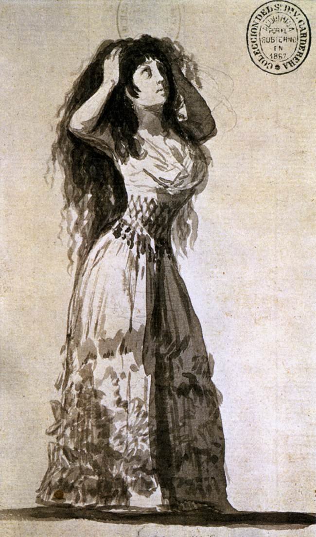 La duchessa di Alba che si sistema i capelli da Francisco de Goya