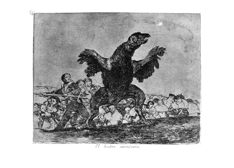 Tavola 76: Il grifone carnivoro da Francisco de Goya