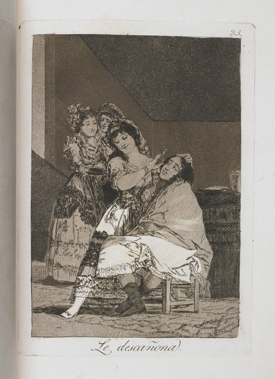 Tavola da Los Caprichos, 1797-1798 da Francisco de Goya