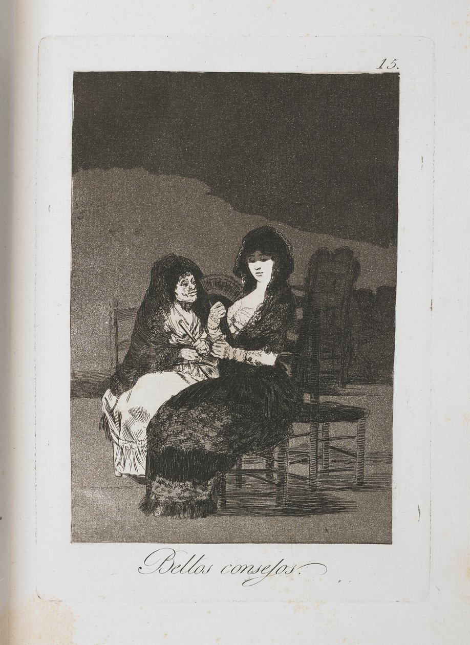 Tavola da Los Caprichos, 1797-1798 da Francisco de Goya