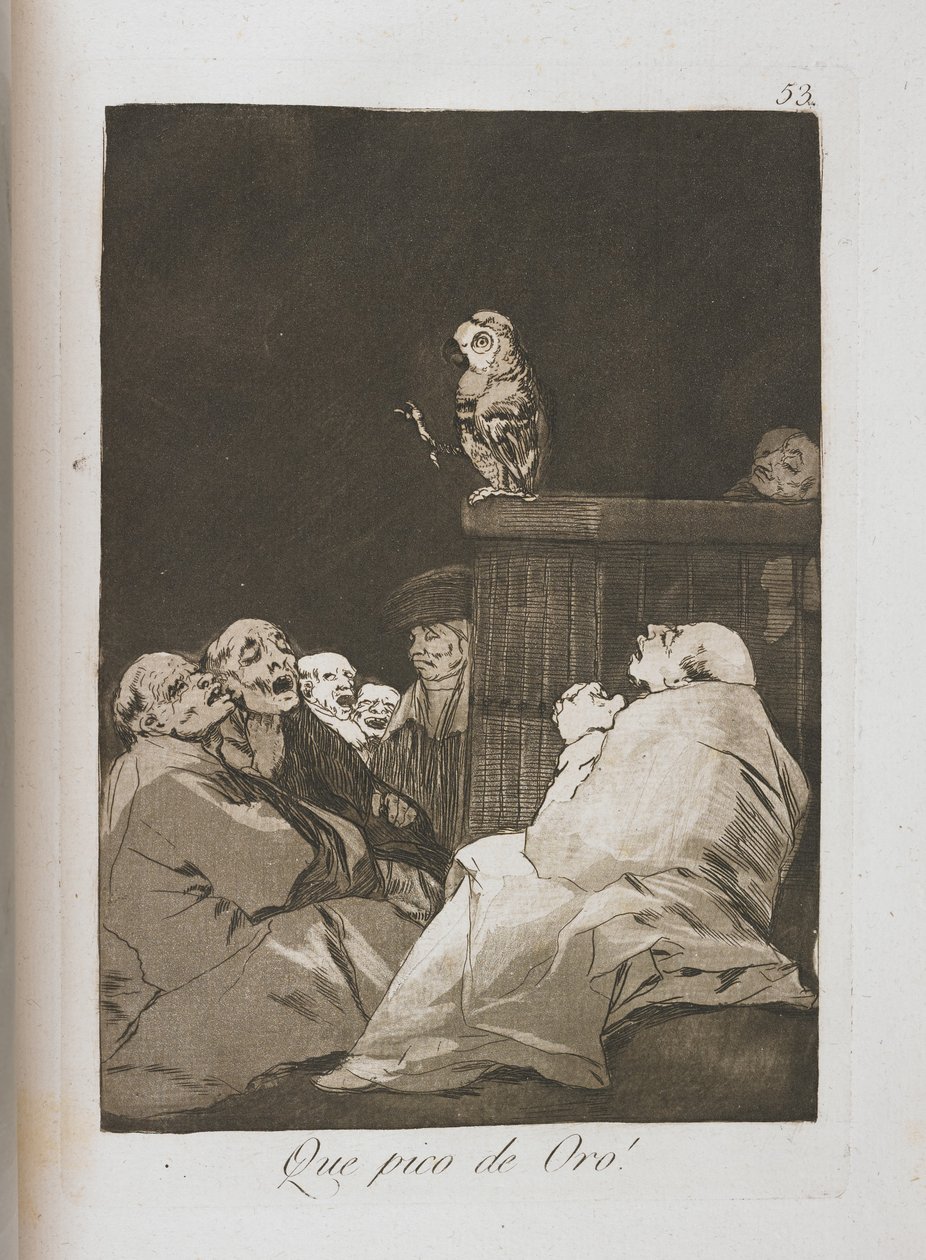 Tavola da Los Caprichos, 1797-1798 da Francisco de Goya