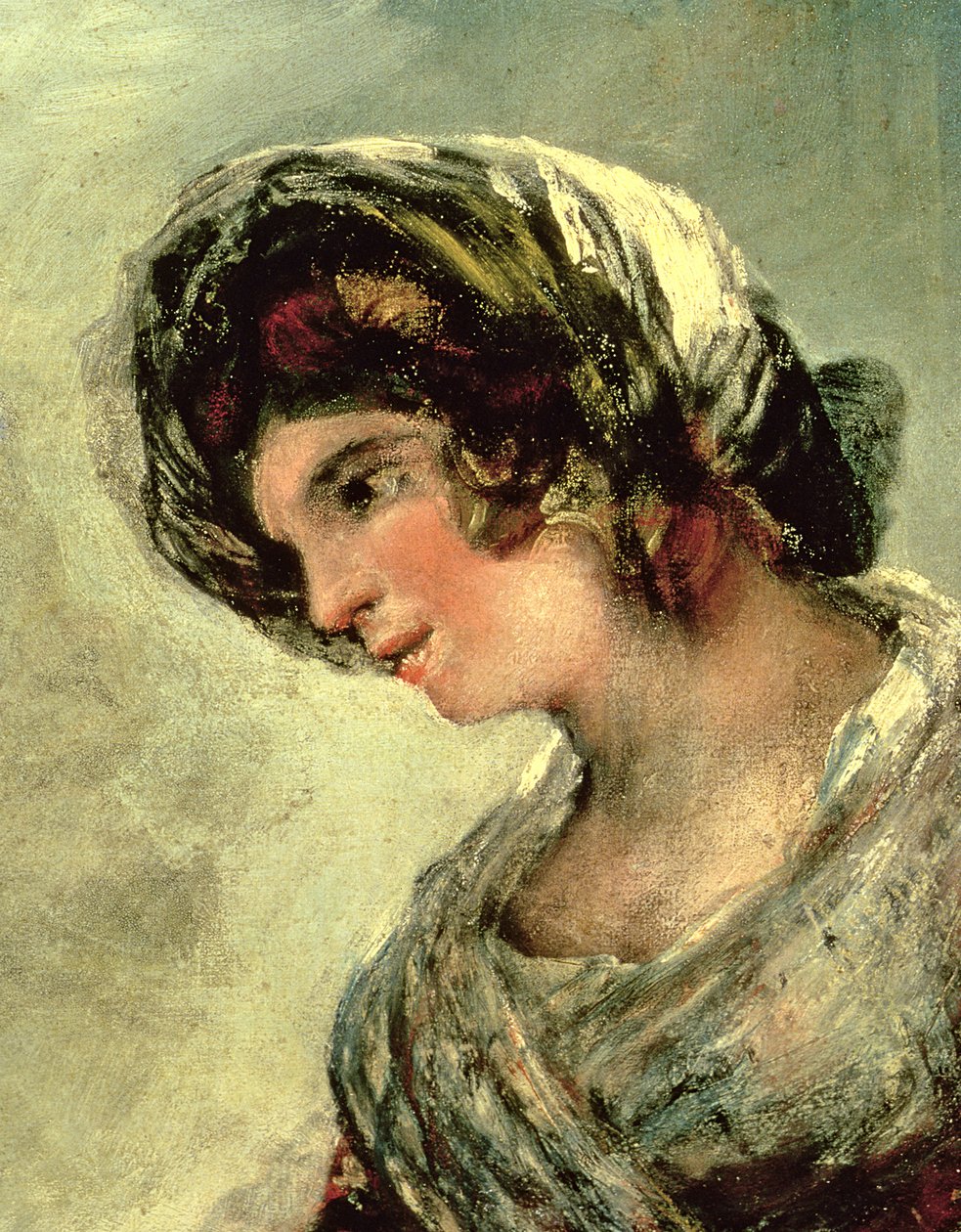La lattaia di Bordeaux, c.1824 (dettaglio) da Francisco de Goya