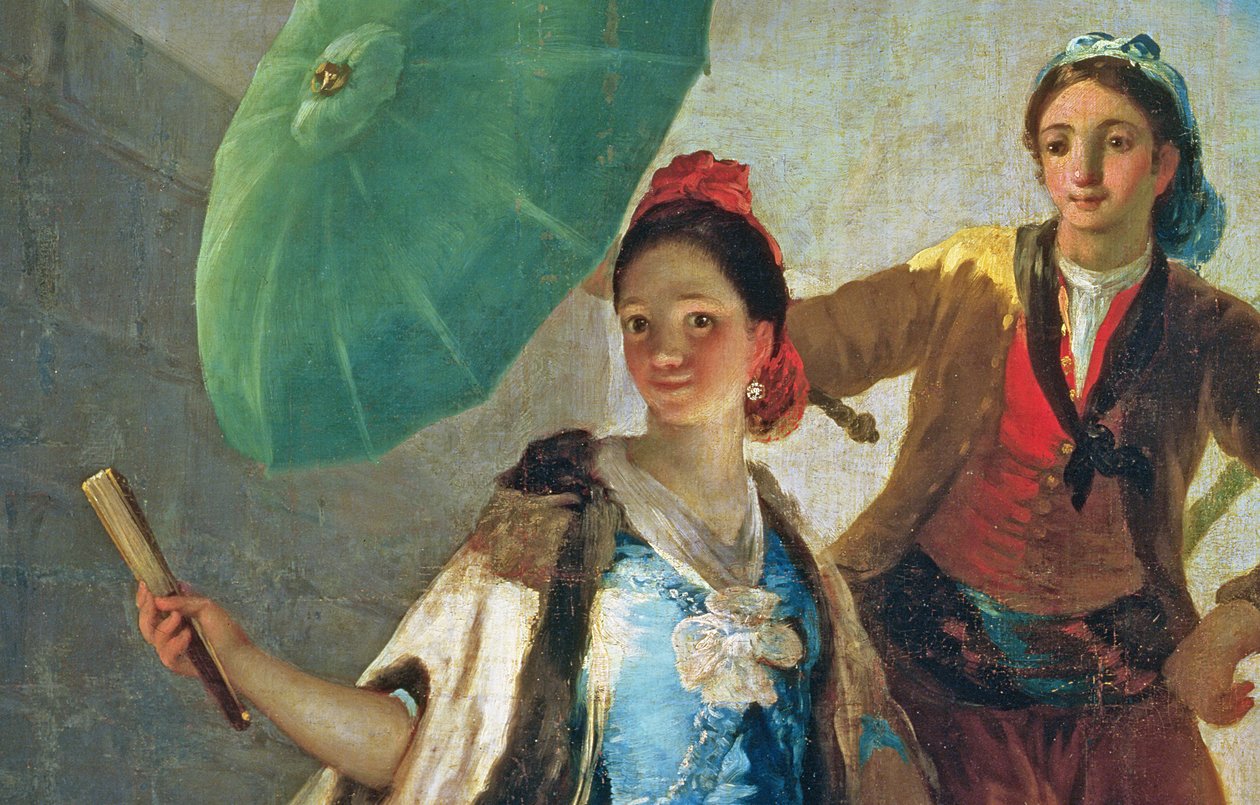 Il parasole, 1777 (dettaglio) da Francisco de Goya