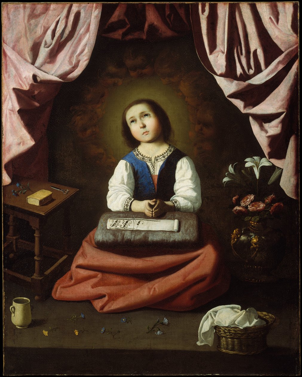 Vergine Maria in preghiera da Francisco de Zurbaran