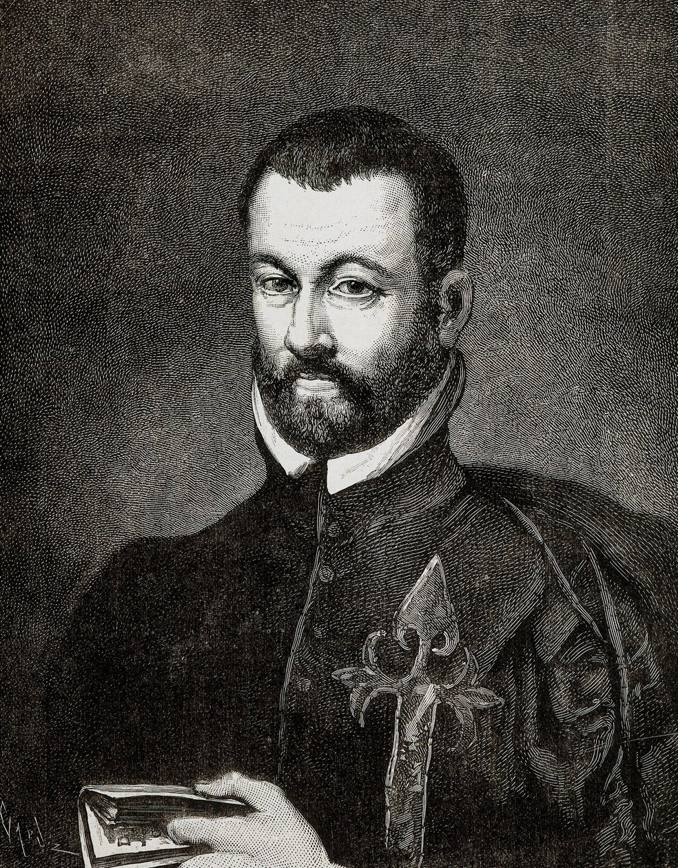 Ritratto di Benito Arias Montano, umanista e teologo spagnolo, basato su un dipinto di Francisco Pacheco da Francisco (after) Pacheco
