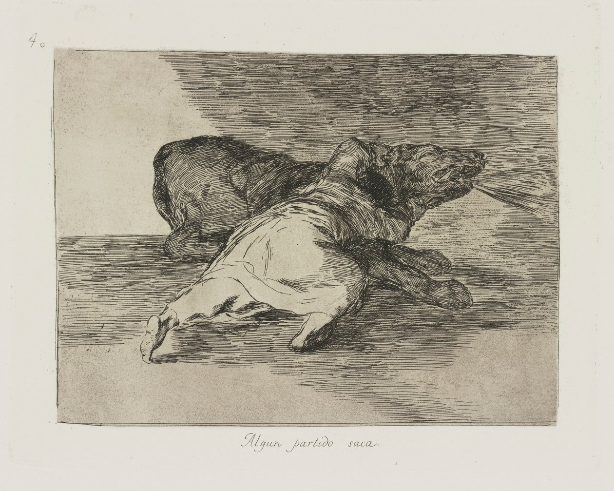 Qualcosa ne ricava, tav. 40 dalla serie I disastri della guerra da Francisco de Goya
