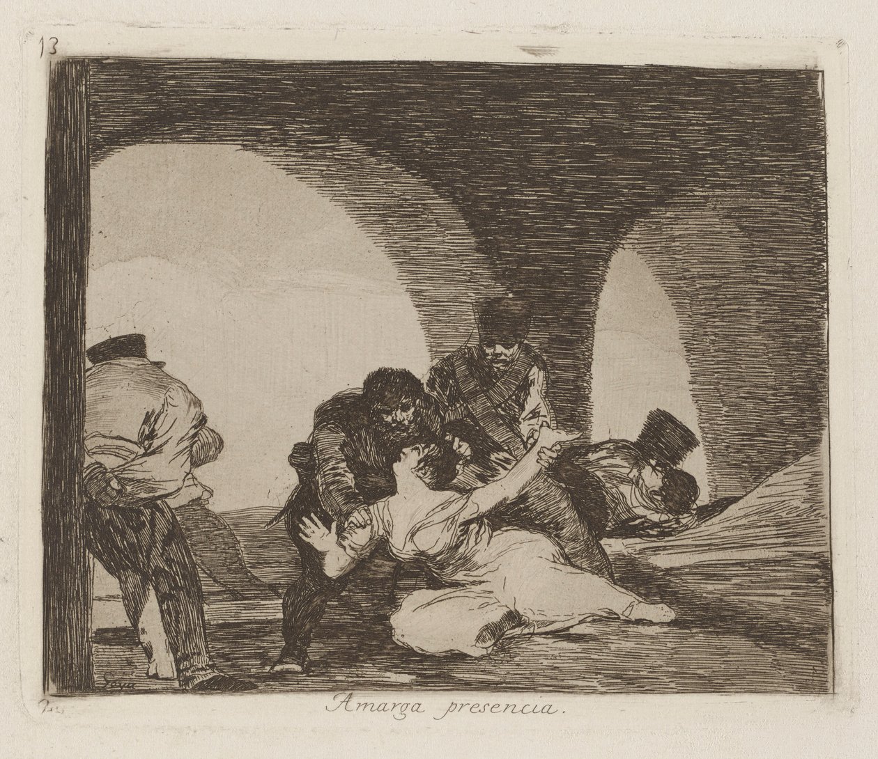 Amarga presencia, tav. 13 dalla serie Los desastres de la guerra da Francisco de Goya