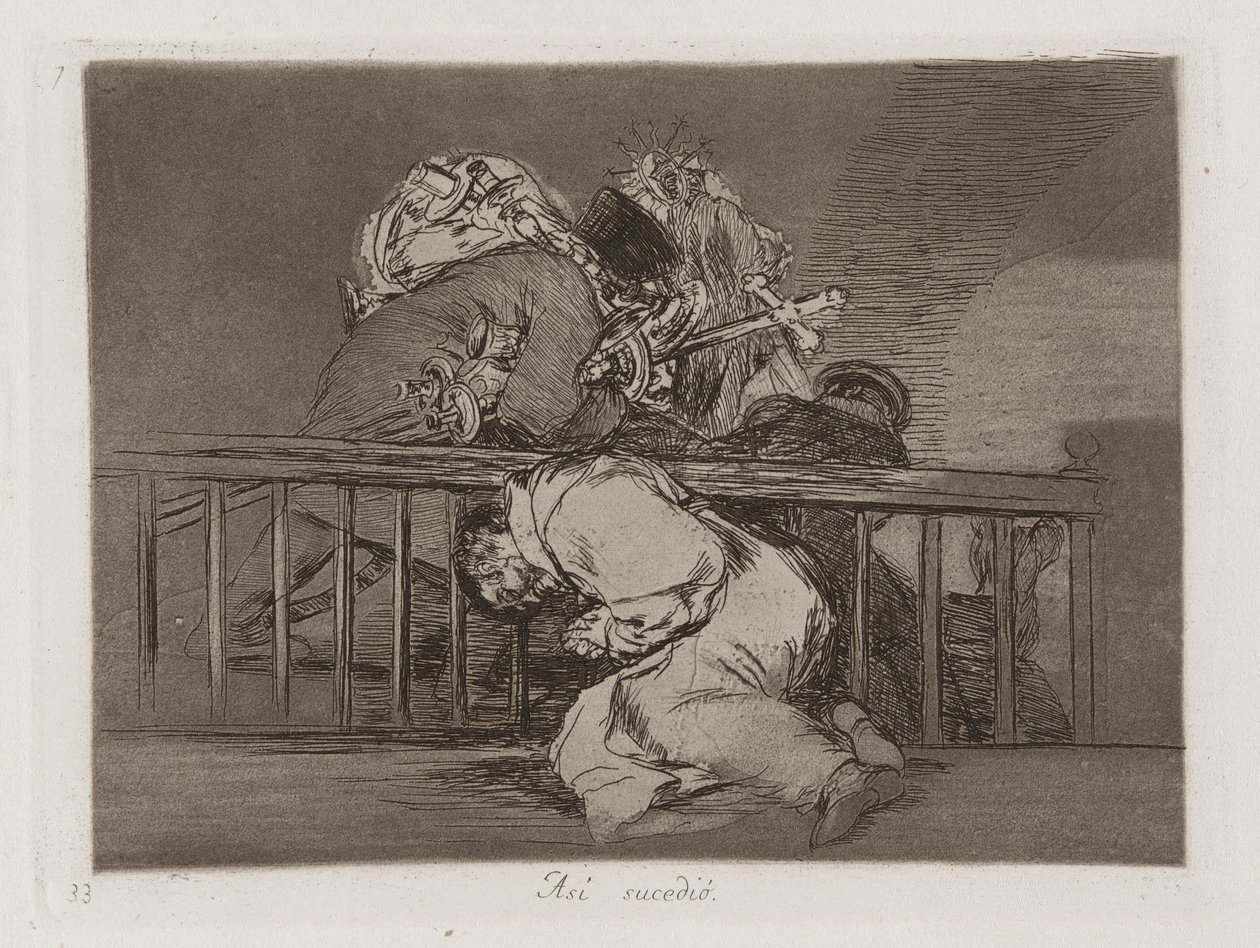 Così è successo, Tavola 47 da Los desastres de la guerra da Francisco de Goya