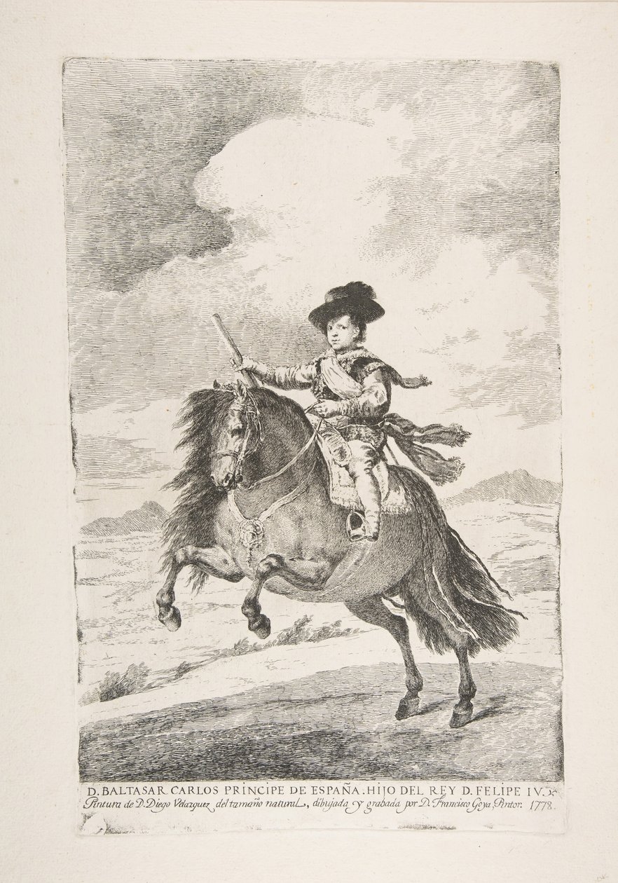 Balthasar Carlos, Principe di Spagna e figlio di Filippo IV, 1778 da Francisco de Goya