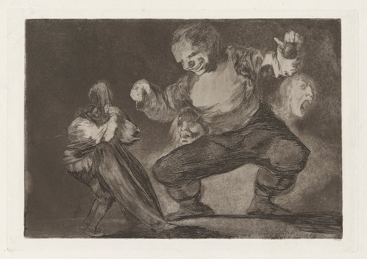 Bobalicón (Sempliciotto), noto anche come Tras el vicio viene el fornicio, dalla serie Los disparates (Los proverbios) da Francisco de Goya