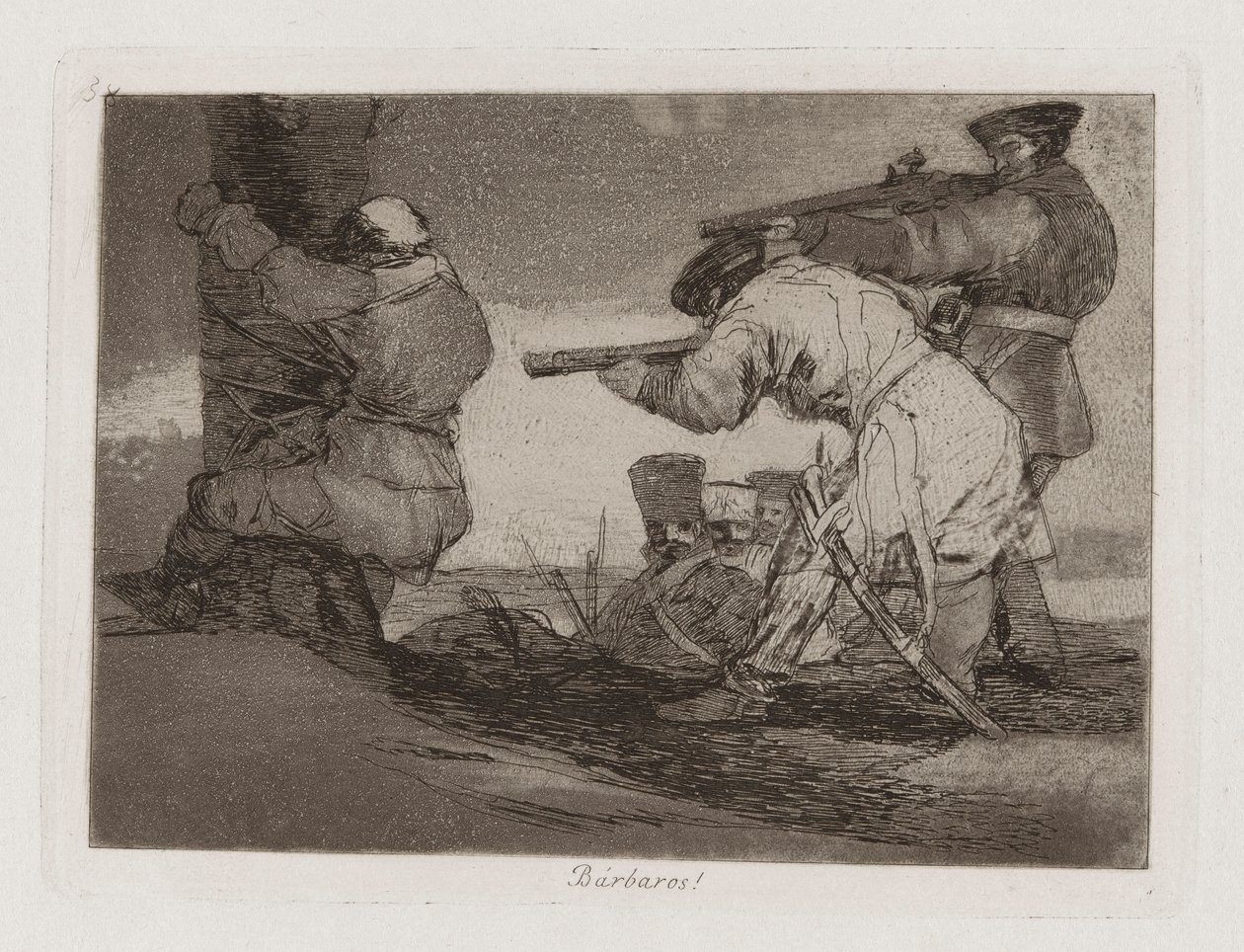 Barbari!, Tavola 38 da Los desastres de la guerra da Francisco de Goya
