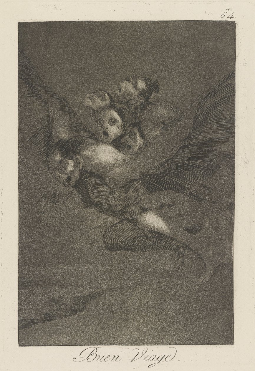 Buon viaggio, tavola 64 dalla serie I capricci da Francisco de Goya