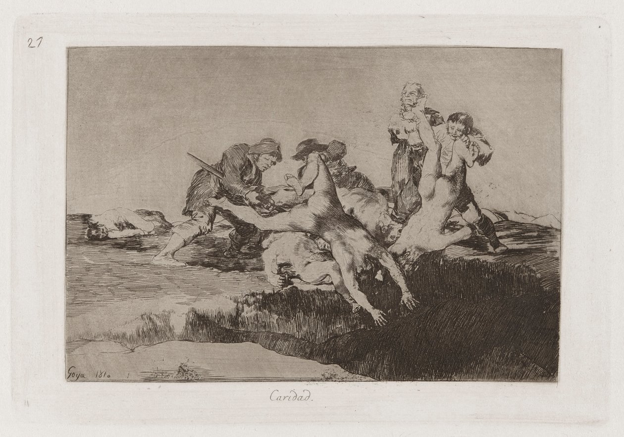 Carità, Tavola 27 da I disastri della guerra da Francisco de Goya