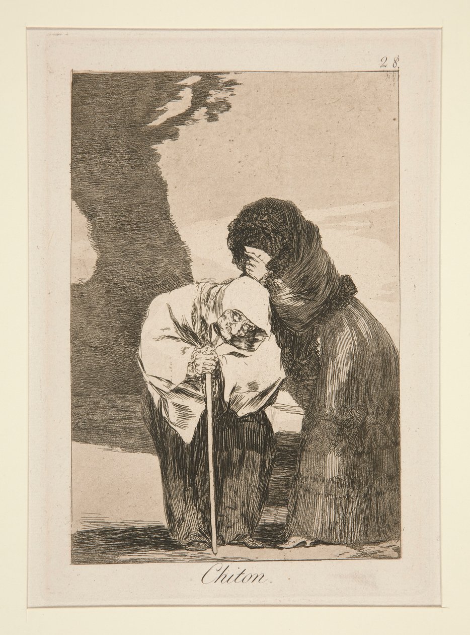 Chiton (Silenzio), pl. 28 dalla serie Los caprichos da Francisco de Goya