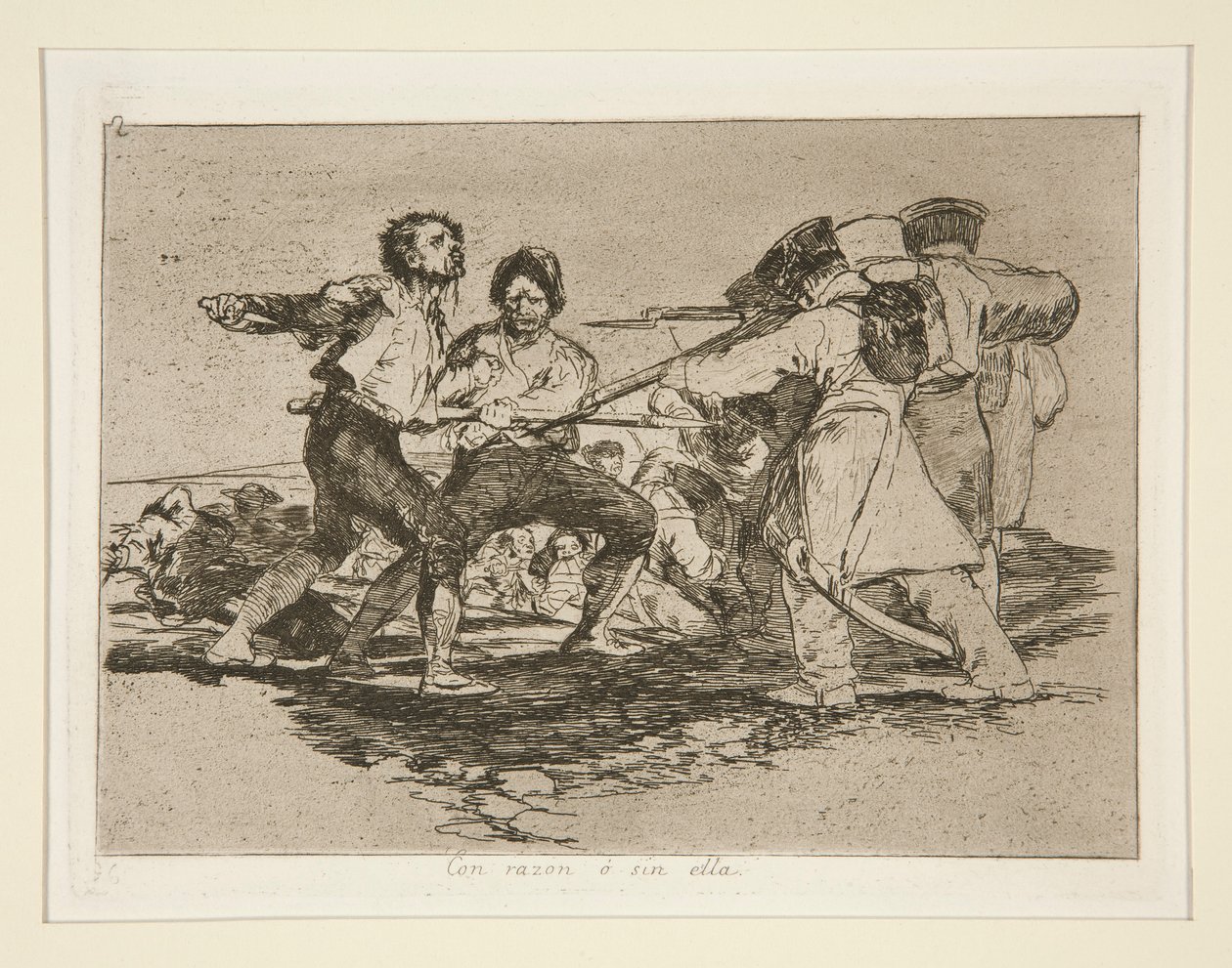 Con ragione o senza, pl. 2 dalla serie Los desastres de la guerra da Francisco de Goya