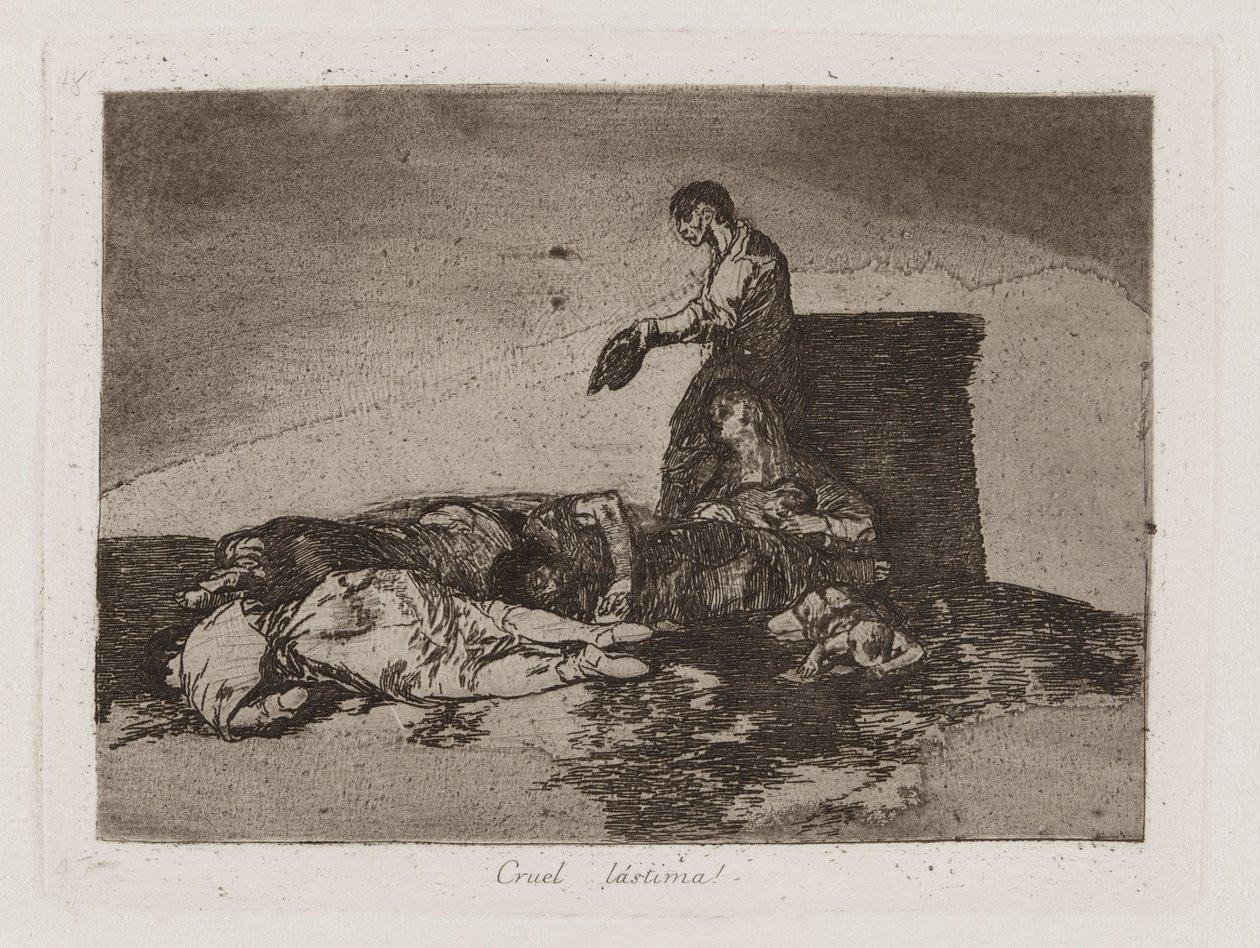 Cruel l?stima!, pl. 48 dalla serie Los desastres de la guerra (I disastri della guerra) da Francisco de Goya