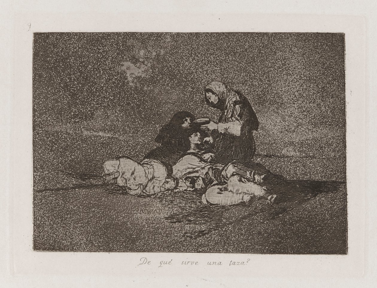 A cosa serve una tazza?, Tavola 59 da I disastri della guerra da Francisco de Goya