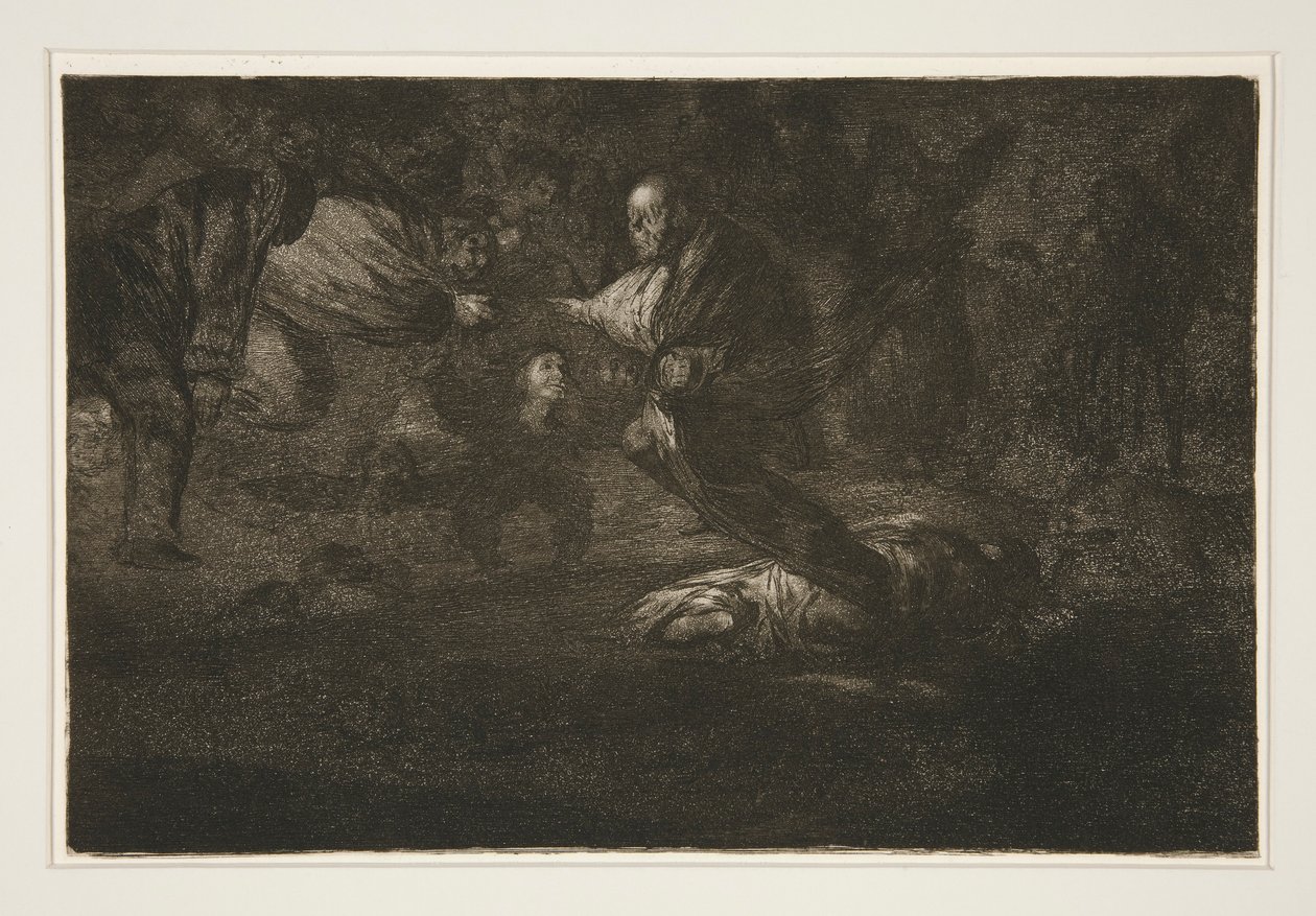 Dio li crea e loro si uniscono, tav. 18 dalla serie I proverbi da Francisco de Goya
