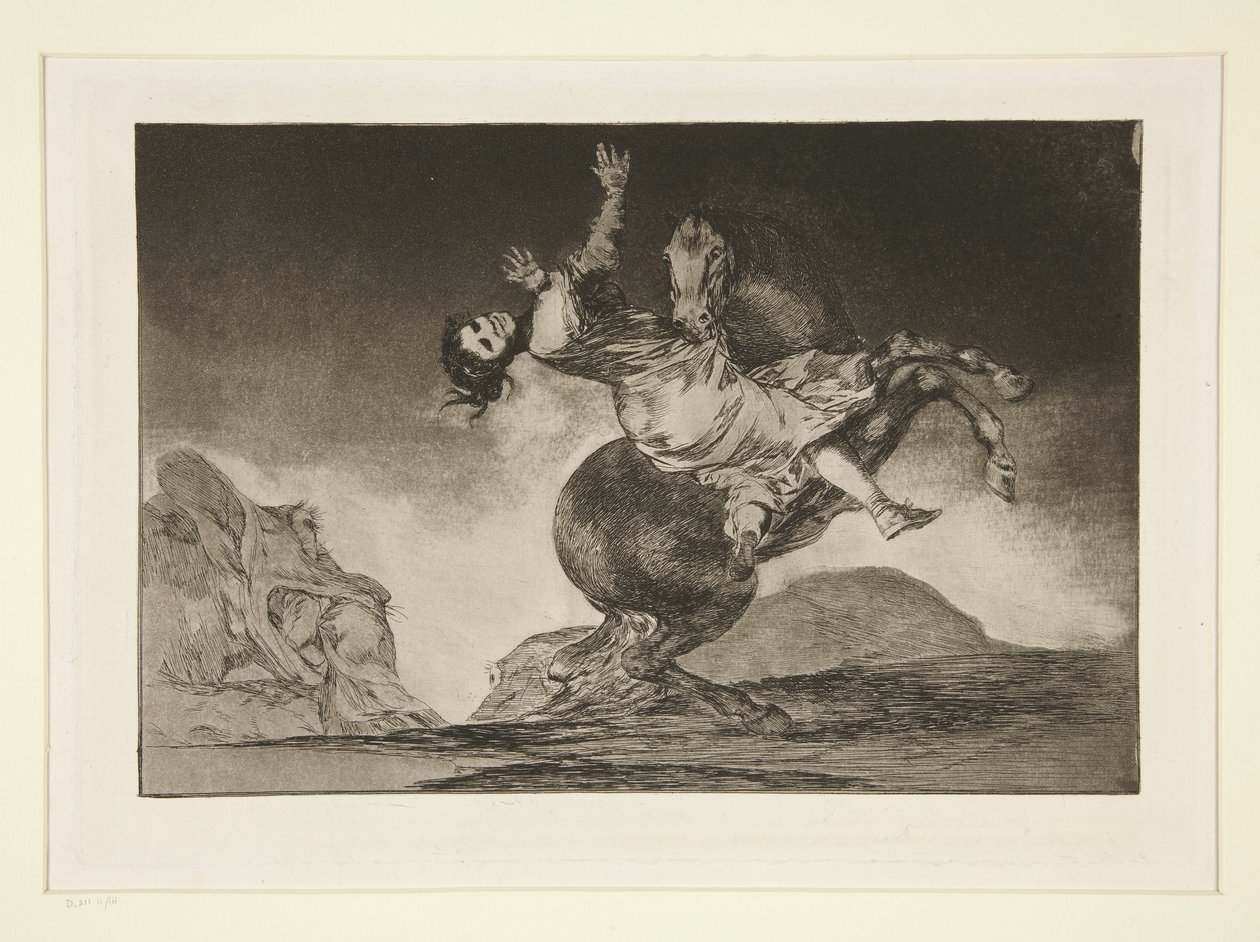 Il cavallo rapitore, tav. 10 dalla serie Los proverbios da Francisco de Goya