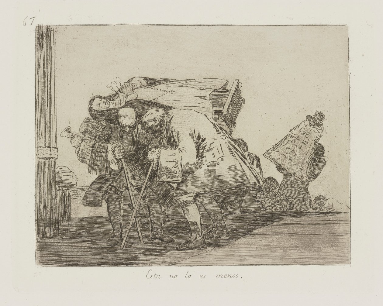 Esta no lo es menos, tav. 67 dalla serie Los desastres de la guerra da Francisco de Goya