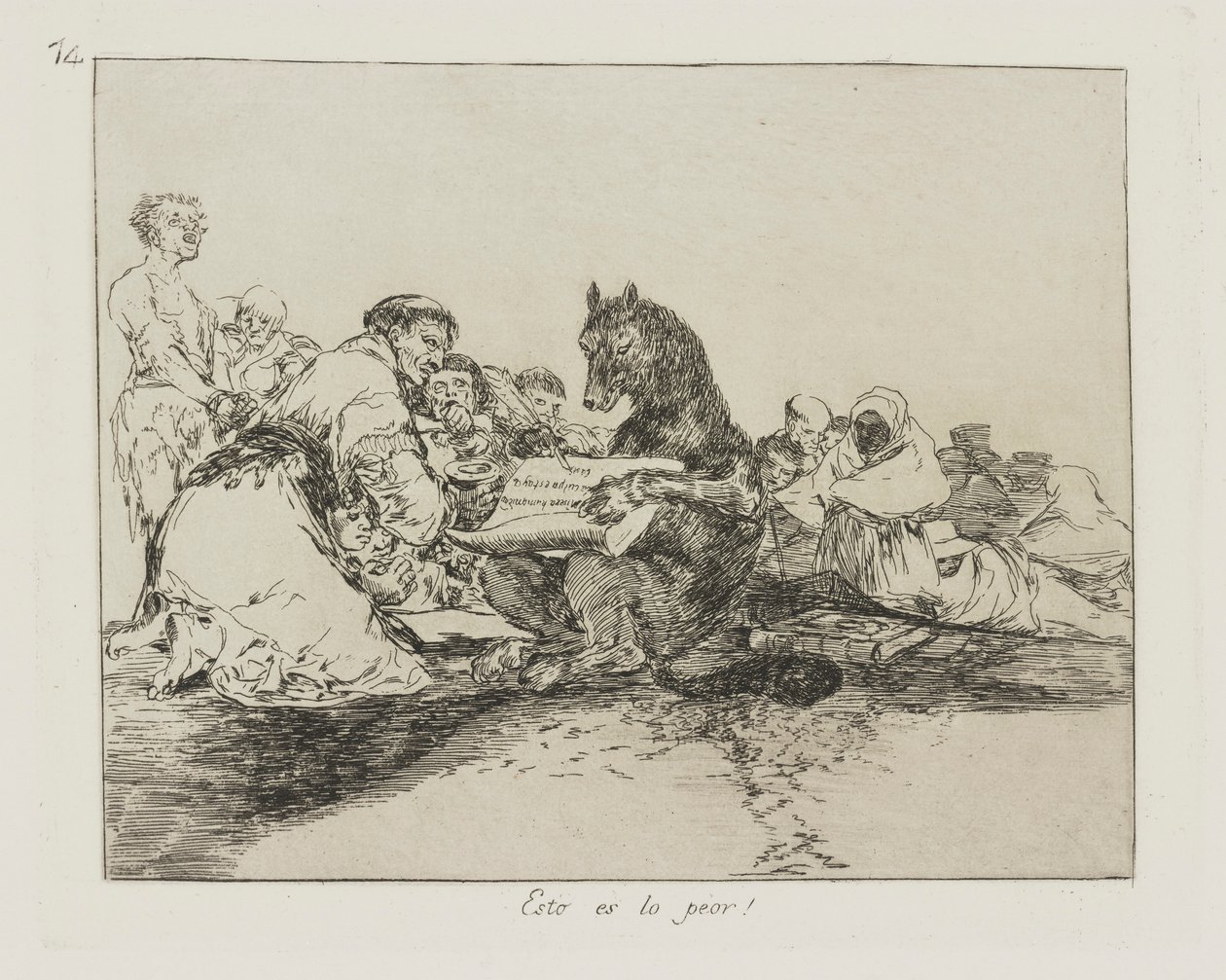 Questo è il peggio! tav. 74 dalla serie I disastri della guerra da Francisco de Goya