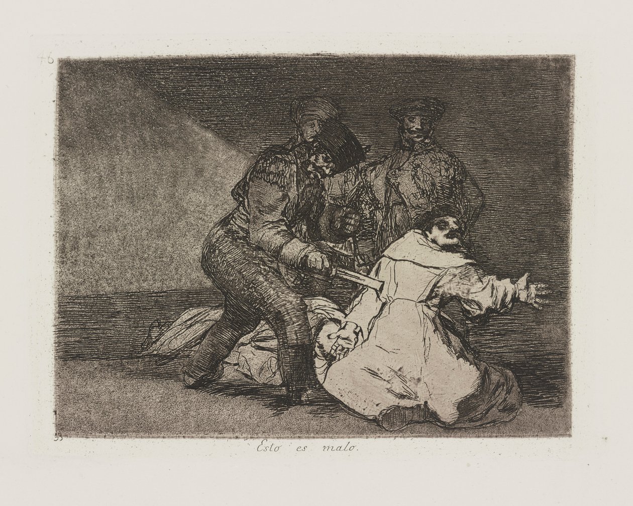 Questo è male, tav. 46 dalla serie I disastri della guerra da Francisco de Goya
