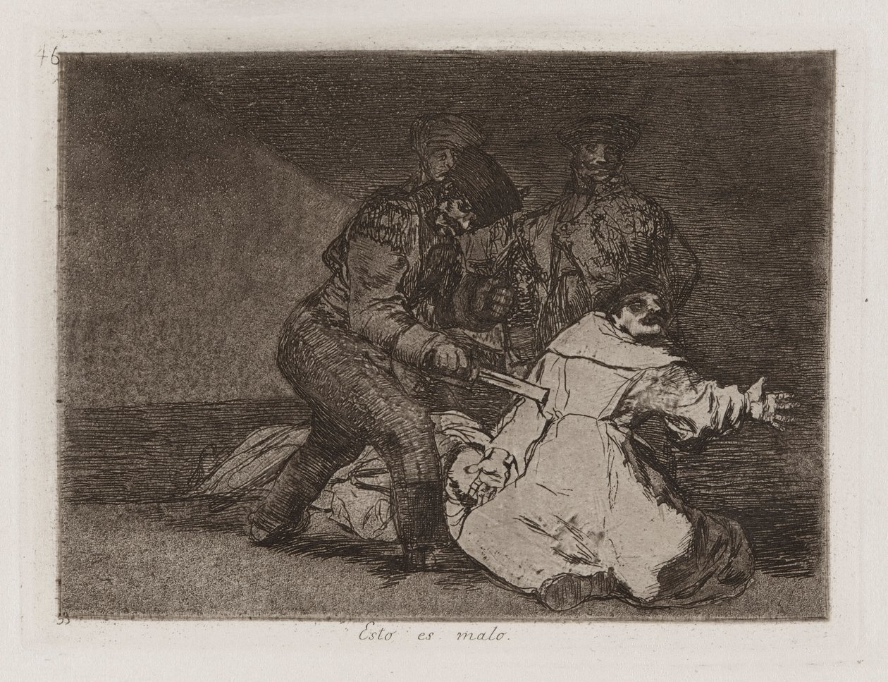 Esto es malo, tav. 46 da Los desastres de la guerra da Francisco de Goya