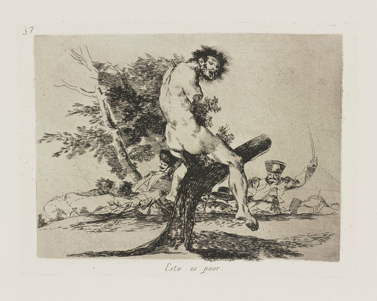 Questo è peggio, tav. 37 dalla serie I disastri della guerra da Francisco de Goya