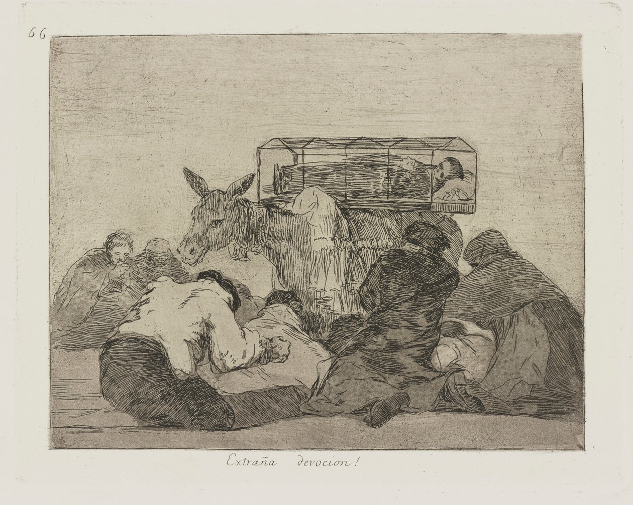 Strana Devozione!, tav. 66 dalla serie I Disastri della Guerra da Francisco de Goya