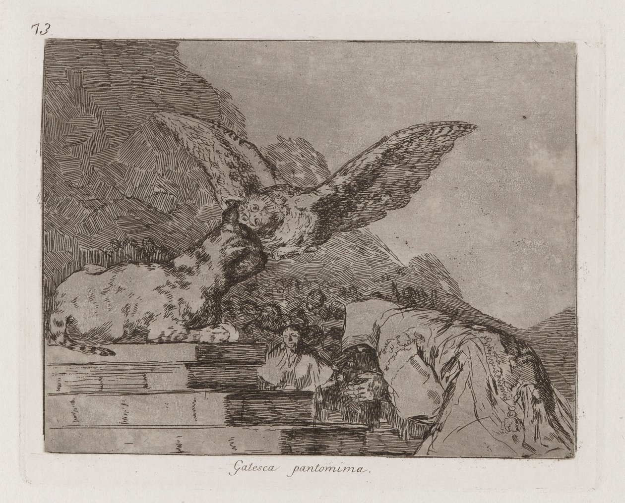Gatesca pantomima, Tavola 73 da Los desastres de la guerra da Francisco de Goya