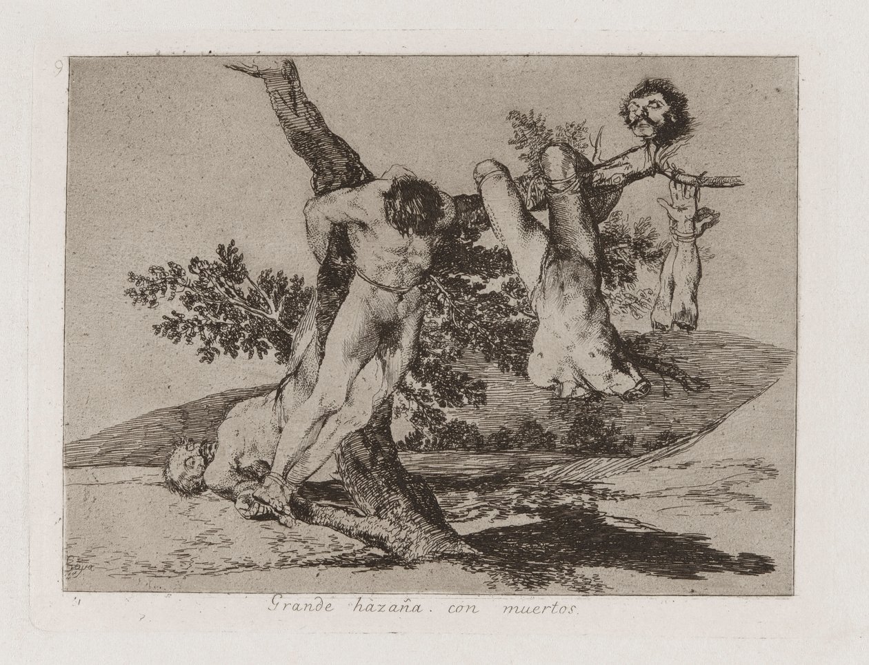 Grande impresa! Con morti! (Tavola 39 da I disastri della guerra) da Francisco de Goya
