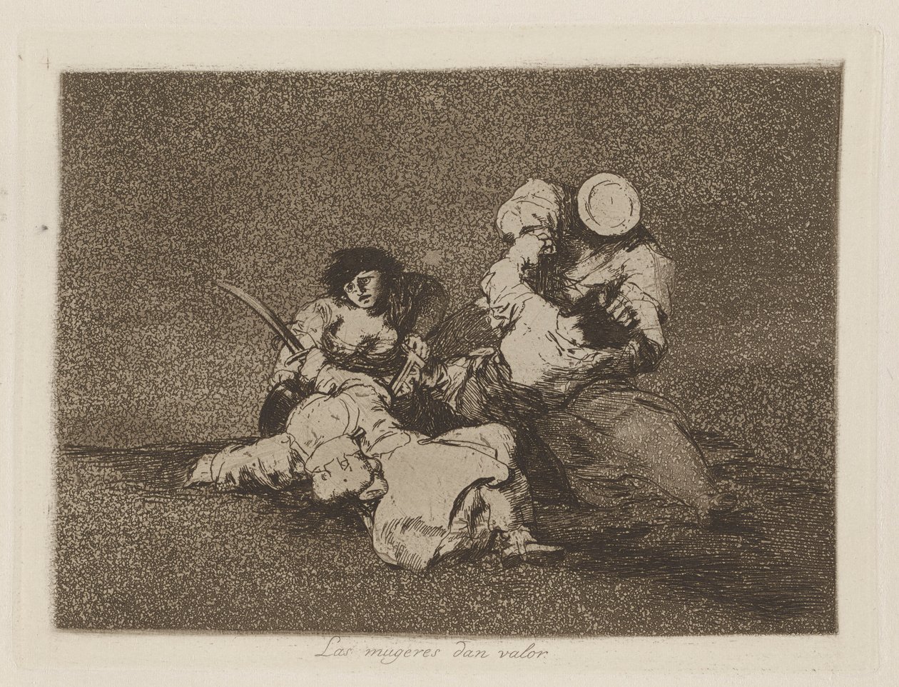 Le donne danno coraggio, tav. 4 dalla serie I disastri della guerra da Francisco de Goya