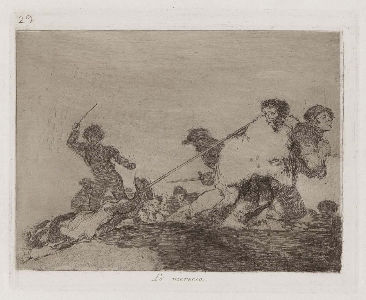 Lo meritava, Tavola 29 da I disastri della guerra da Francisco de Goya