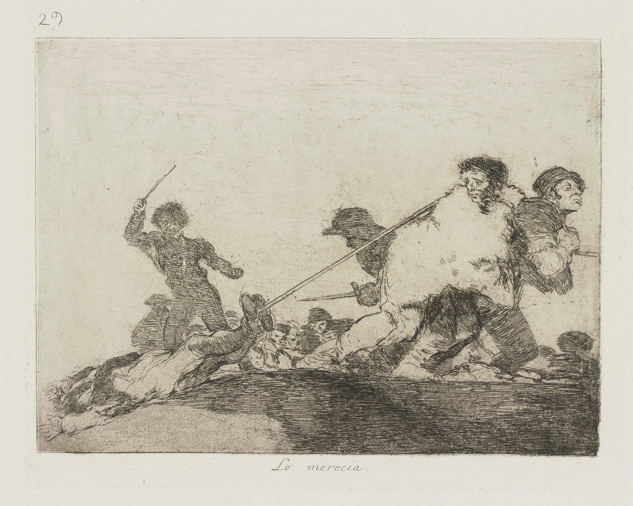 Lo merecía, Tavola 29 dalla serie Los desastres de la guerra da Francisco de Goya