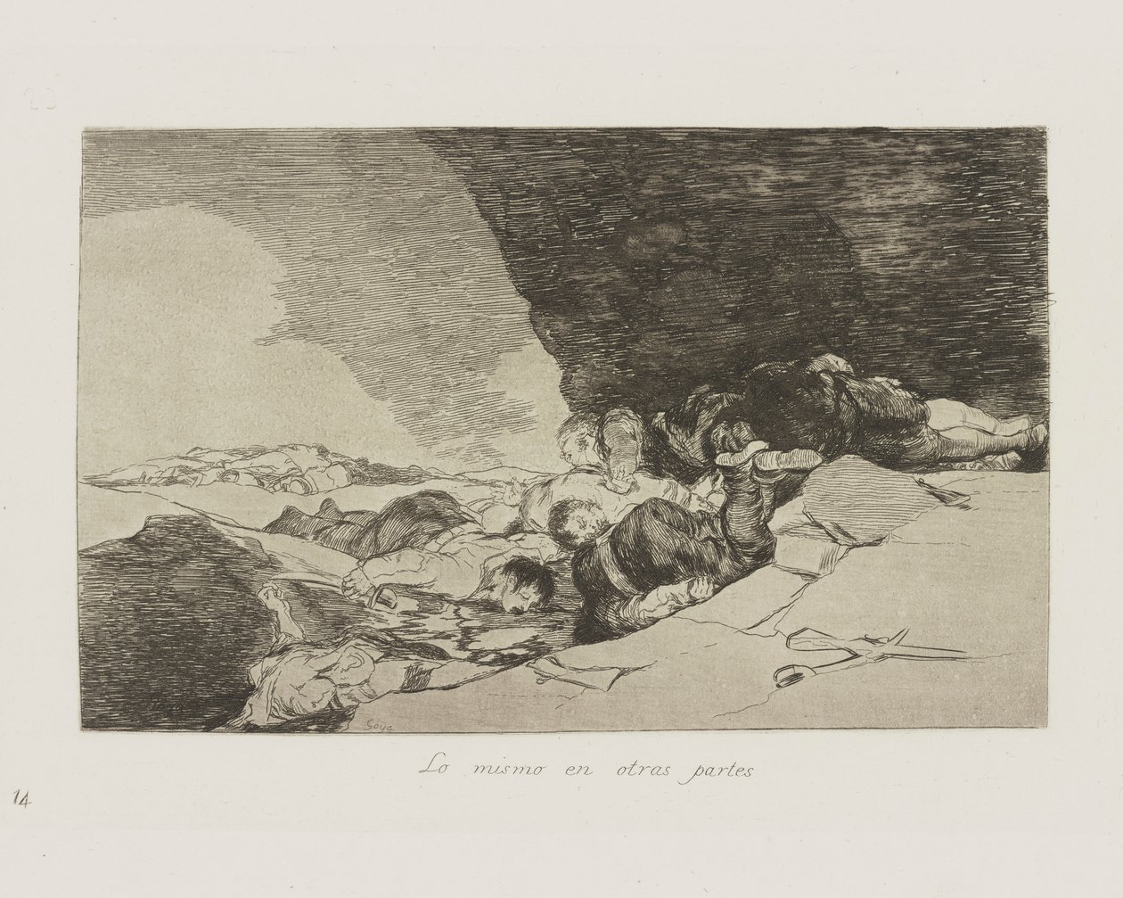 Lo stesso altrove, pl. 23 dalla serie Los desastres de la guerra da Francisco de Goya