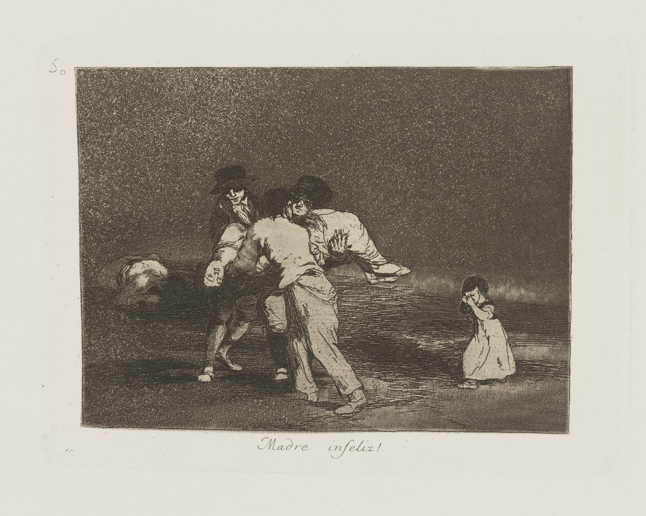 Madre infelice!, tav. 50 dalla serie Los desastres de la guerra da Francisco de Goya
