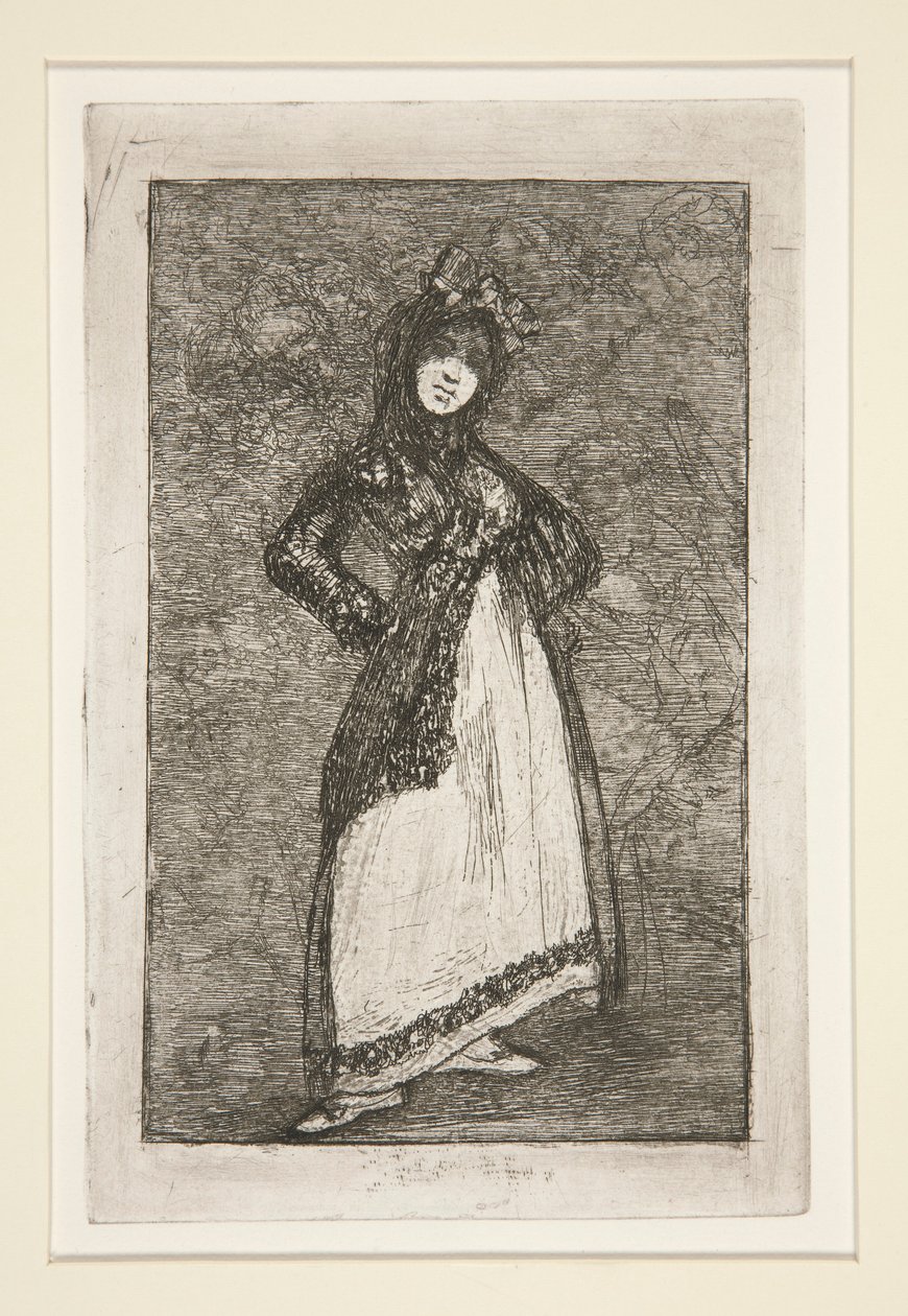 Maja [con sfondo scuro] da Francisco de Goya