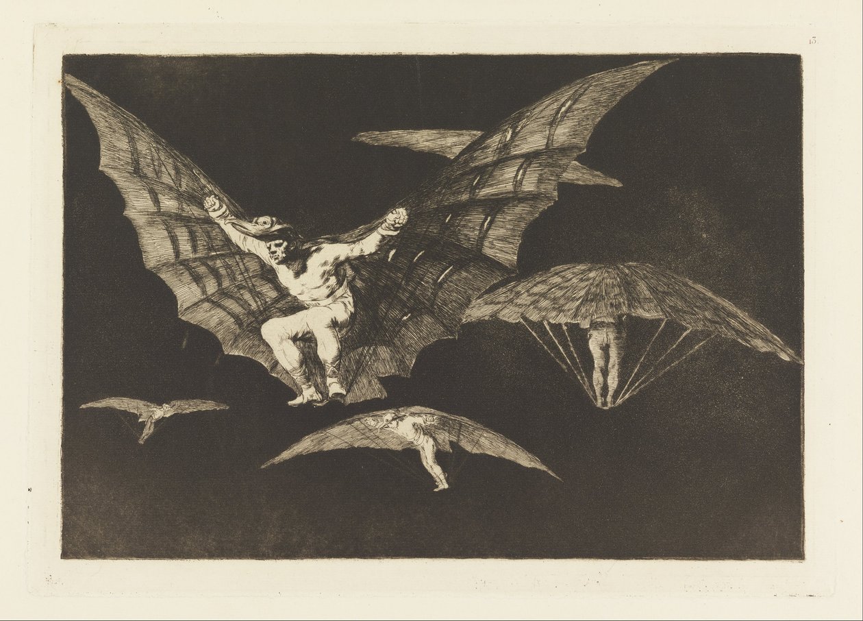 Modo di volare, tavola 13 in Proverbi da Francisco de Goya