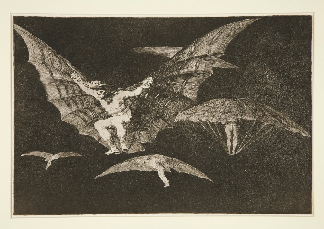 Modo di volare, pl. 13 dalla serie Los proverbios da Francisco de Goya