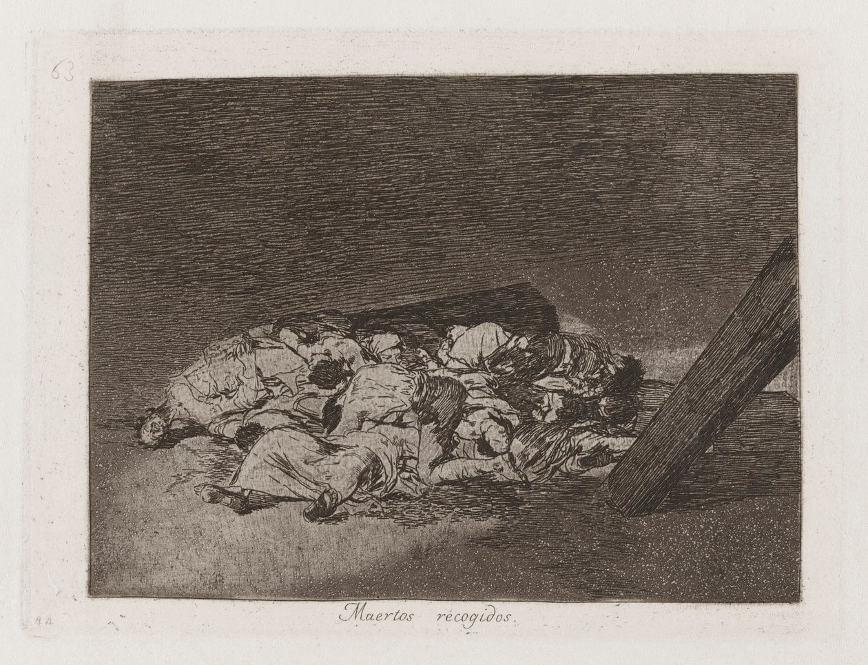 Muertos recogidos, Tavola 63 da Los desastres de la guerra da Francisco de Goya